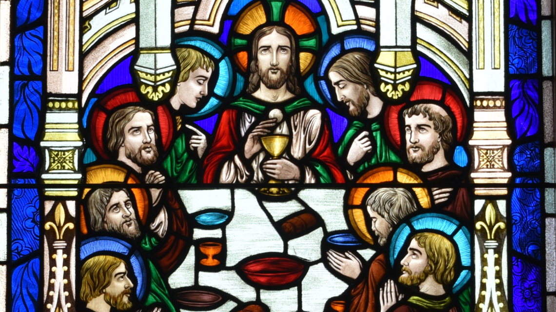 Stained Glass image of The Last Supper