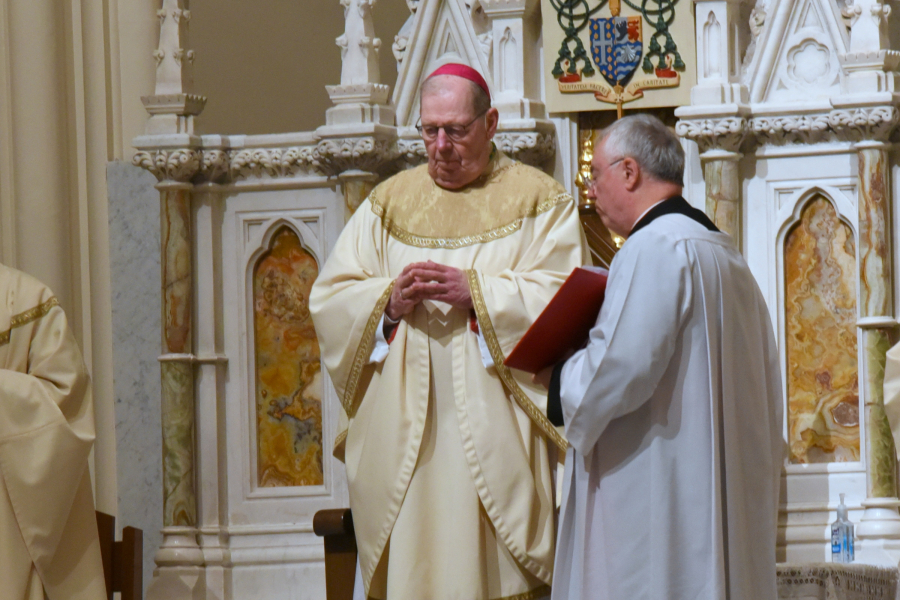 Bishop Robert Deeley and Msgr. Marc Caron