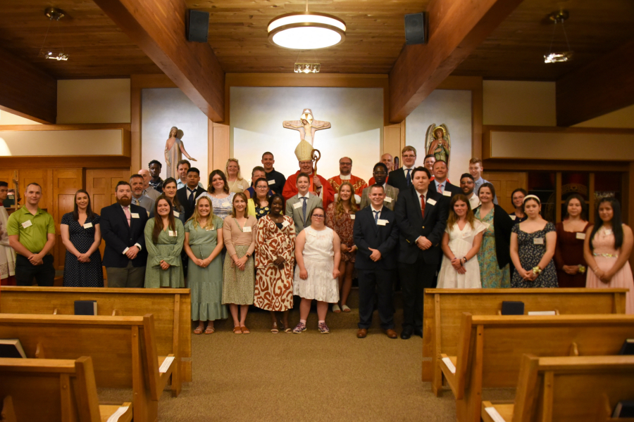 Group photo of the newly confirmed